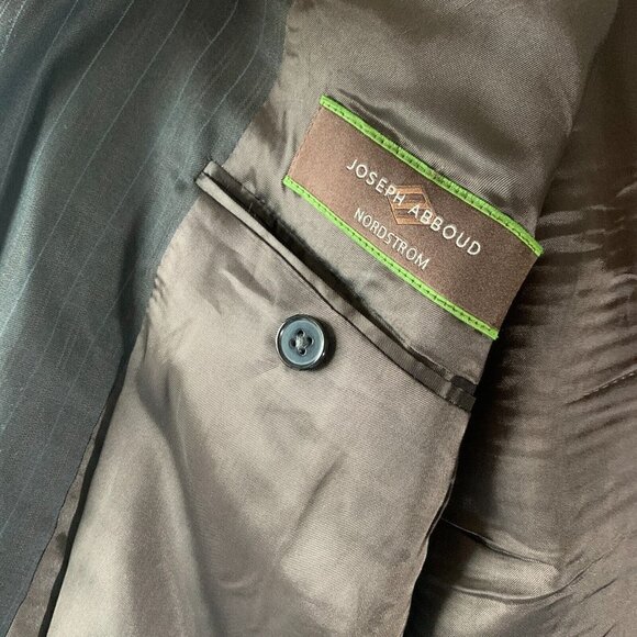 Joseph Abboud Mens Multicolor Striped Silk Wool Blend 3 Button Blazer Size 42L - Picture 6 of 9